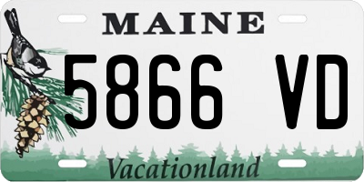 ME license plate 5866VD