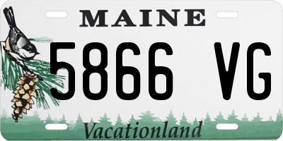ME license plate 5866VG