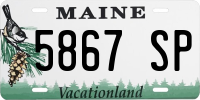 ME license plate 5867SP