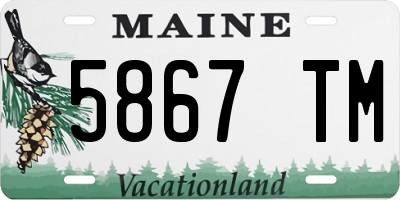 ME license plate 5867TM