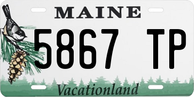 ME license plate 5867TP