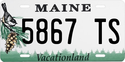ME license plate 5867TS