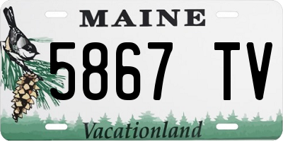 ME license plate 5867TV