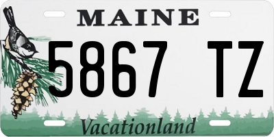 ME license plate 5867TZ