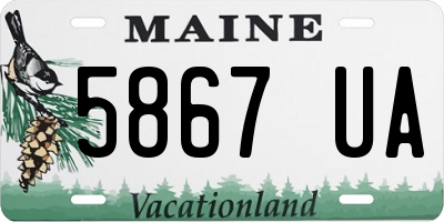 ME license plate 5867UA