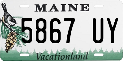 ME license plate 5867UY