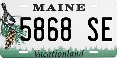 ME license plate 5868SE