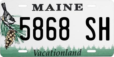 ME license plate 5868SH