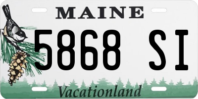ME license plate 5868SI