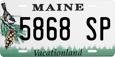 ME license plate 5868SP