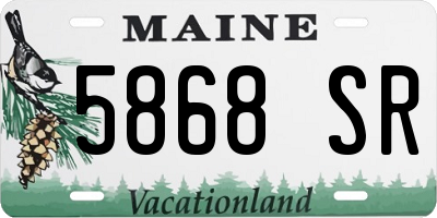 ME license plate 5868SR