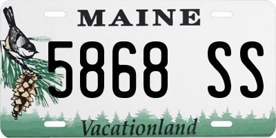 ME license plate 5868SS