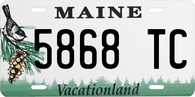 ME license plate 5868TC