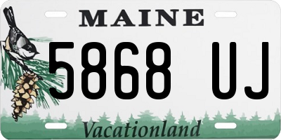 ME license plate 5868UJ