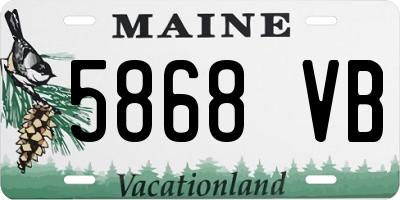 ME license plate 5868VB