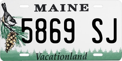 ME license plate 5869SJ