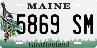 ME license plate 5869SM