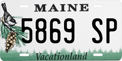 ME license plate 5869SP