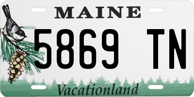 ME license plate 5869TN