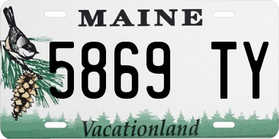 ME license plate 5869TY