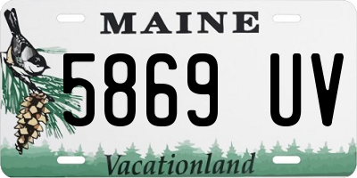 ME license plate 5869UV