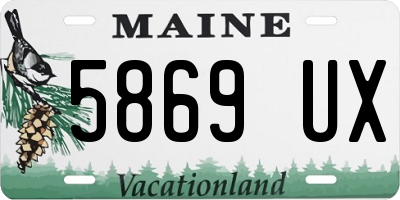 ME license plate 5869UX
