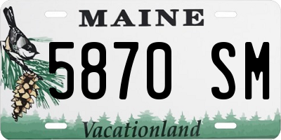 ME license plate 5870SM