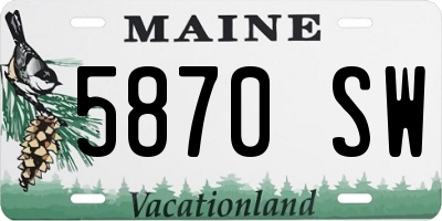 ME license plate 5870SW