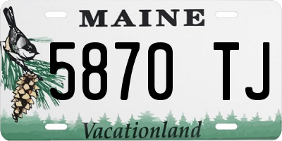 ME license plate 5870TJ
