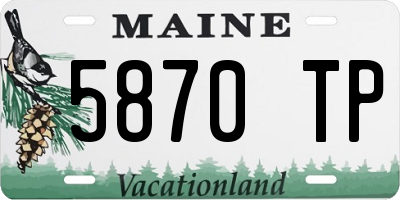 ME license plate 5870TP