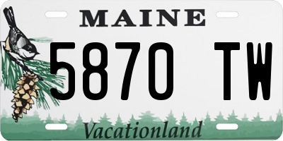 ME license plate 5870TW