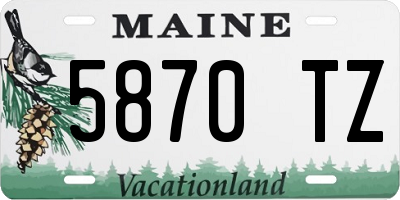 ME license plate 5870TZ