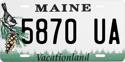 ME license plate 5870UA