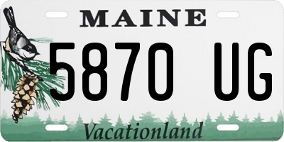 ME license plate 5870UG