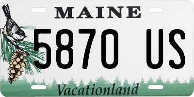 ME license plate 5870US