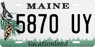 ME license plate 5870UY