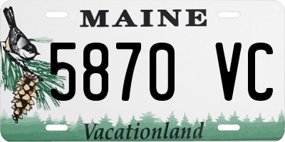 ME license plate 5870VC