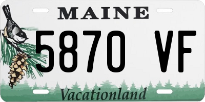 ME license plate 5870VF