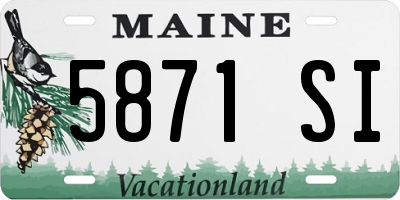 ME license plate 5871SI