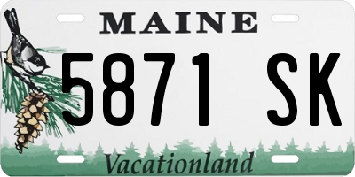 ME license plate 5871SK