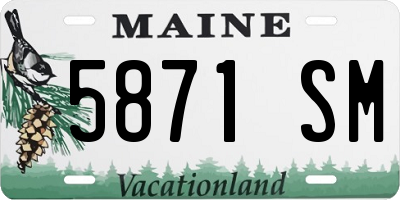ME license plate 5871SM