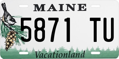 ME license plate 5871TU