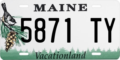 ME license plate 5871TY