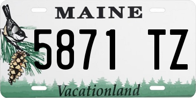 ME license plate 5871TZ