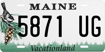 ME license plate 5871UG