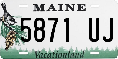 ME license plate 5871UJ
