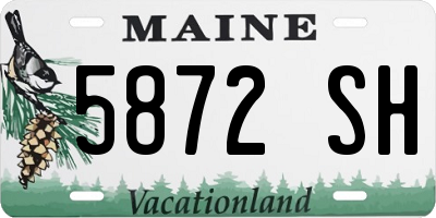 ME license plate 5872SH