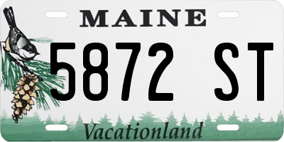ME license plate 5872ST