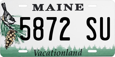 ME license plate 5872SU