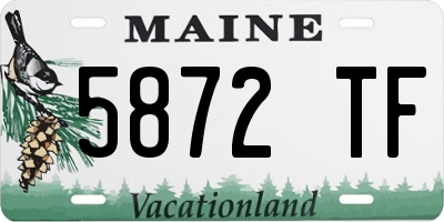 ME license plate 5872TF